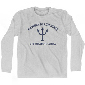 Hawaii Hapuna Beach State Recreation Area Trident Adult Tri-Blend Long Sleeve T-Shirt - Athletic Grey Hawaii Hapuna Beach State Recreation Area Trident Adult Tri-Blend Long Sleeve T-Shirt - Athletic Grey