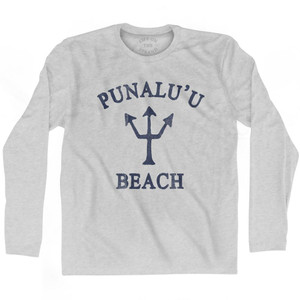 Hawaii Punaluu Beach Trident Adult Cotton Long Sleeve T-Shirt by Ultras