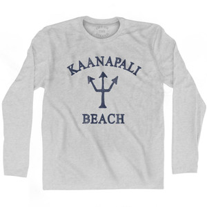 Hawaii Kaanapali Beach Trident Adult Cotton Long Sleeve T-Shirt by Ultras