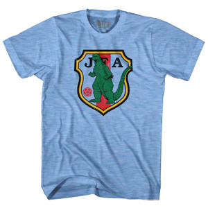 Japan Godzilla Soccer Crest Adult Tri-Blend T-Shirt by Ultras Japan Godzilla Soccer Crest Adult Tri-Blend T-Shirt by Ultras