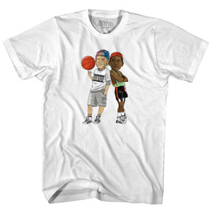 Billy Joe And Sydney Barak White Men Can't Jump Basketball Adult Cotton T-Shirt by Ultras Billy Joe And Sydney Barak White Men Can't Jump Basketball Adult Cotton T-Shirt by Ultras