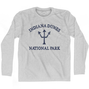 Indiana Dunes National Park Trident Adult Cotton Long Sleeve T-Shirt by Ultras Indiana Dunes National Park Trident Adult Cotton Long Sleeve T-Shirt by Ultras