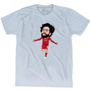 Mo Salah Liverpool Soccer Caricature Adult Tri-Blend T-Shirt by Ultras Mo Salah Liverpool Soccer Caricature Adult Tri-Blend T-Shirt by Ultras