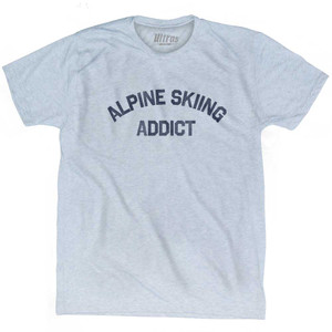 Alpine Skiing Addict Adult Tri-Blend T-shirt - Athletic White Alpine Skiing Addict Adult Tri-Blend T-shirt - Athletic White
