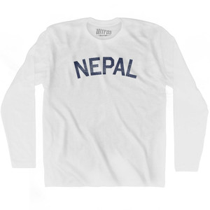 Nepal Adult Cotton Long Sleeve T-Shirt by Ultras