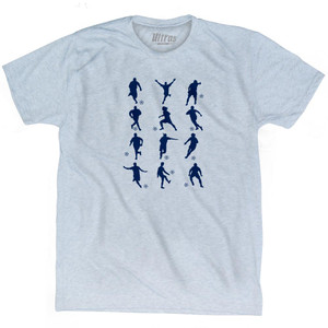 Soccer Players Figures Adult Tri-Blend T-Shirt by Ultras