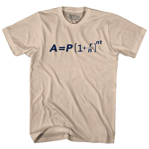 Compund Interest Investing Formula Adult Cotton T-Shirt by Ultras Compund Interest Investing Formula Adult Cotton T-Shirt by Ultras