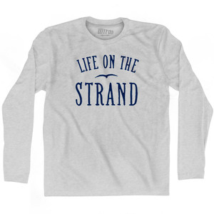 Life On The Strand Seagull Adult Cotton Long Sleeve T-Shirt by Ultras Life On The Strand Seagull Adult Cotton Long Sleeve T-Shirt by Ultras