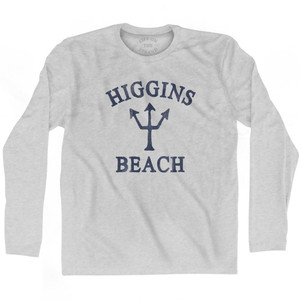Maine Higgins Beach Trident Adult Cotton Long Sleeve T-Shirt by Life on the Strand Maine Higgins Beach Trident Adult Cotton Long Sleeve T-Shirt by Life on the Strand