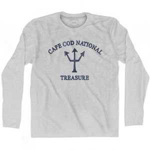 Massachusetts Cape Cod National Seashore Trident Adult Cotton Long Sleeve T-Shirt by Life on the Strand