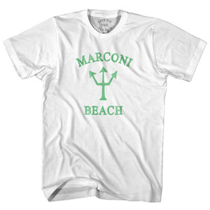 Massachusetts Marconi Beach Emerald Art Trident Adult Cotton T-Shirt by Life on the Strand Massachusetts Marconi Beach Emerald Art Trident Adult Cotton T-Shirt by Life on the Strand