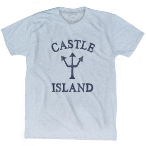 Massachusetts Castle Island Trident Adult Tri-Blend T-Shirt by Life on the Strand Massachusetts Castle Island Trident Adult Tri-Blend T-Shirt by Life on the Strand