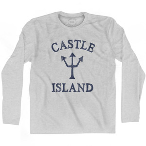 Massachusetts Castle Island Trident Adult Cotton Long Sleeve T-Shirt by Life on the Strand Massachusetts Castle Island Trident Adult Cotton Long Sleeve T-Shirt by Life on the Strand