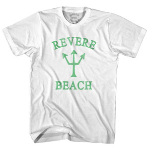 Massachusetts Revere Beach Emerald Art Trident Adult Cotton T-Shirt by Life on the Strand