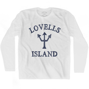 Massachusetts Lovells Island Trident Adult Cotton Long Sleeve T-Shirt by Life on the Strand Massachusetts Lovells Island Trident Adult Cotton Long Sleeve T-Shirt by Life on the Strand