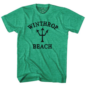 Massachusetts Winthrop Beach Trident Adult Tri-Blend T-Shirt by Life on the Strand