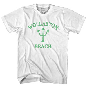Massachusetts Wollaston Beach Emerald Art Trident Adult Cotton T-Shirt by Life on the Strand Massachusetts Wollaston Beach Emerald Art Trident Adult Cotton T-Shirt by Life on the Strand