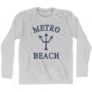 Michigan Metro Beach Trident Adult Cotton Long Sleeve T-Shirt by Life on the Strand Michigan Metro Beach Trident Adult Cotton Long Sleeve T-Shirt by Life on the Strand