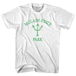 Michigan Mclain State Park Emerald Art Trident Adult Cotton T-Shirt by Life on the Strand Michigan Mclain State Park Emerald Art Trident Adult Cotton T-Shirt by Life on the Strand