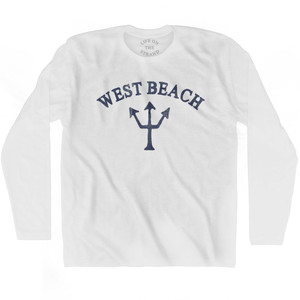 Massachusetts West Beach Trident Adult Cotton Long Sleeve T-Shirt by Life on the Strand Massachusetts West Beach Trident Adult Cotton Long Sleeve T-Shirt by Life on the Strand