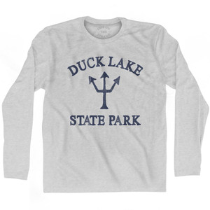 Michigan Duck Lake State Park Trident Adult Cotton Long Sleeve T-Shirt by Life on the Strand Michigan Duck Lake State Park Trident Adult Cotton Long Sleeve T-Shirt by Life on the Strand