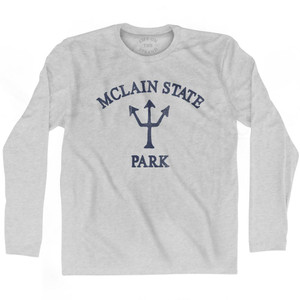 Michigan Mclain State Park Trident Adult Cotton Long Sleeve T-Shirt by Life on the Strand Michigan Mclain State Park Trident Adult Cotton Long Sleeve T-Shirt by Life on the Strand