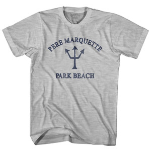 Michigan Pere Marquette Park Beach Trident Adult Cotton T-Shirt by Life on the Strand Michigan Pere Marquette Park Beach Trident Adult Cotton T-Shirt by Life on the Strand