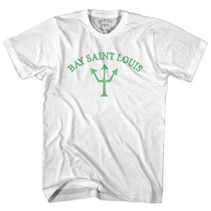 Mississippi Bay Saint Louis Emerald Art Trident Adult Cotton T-Shirt by Life on the Strand Mississippi Bay Saint Louis Emerald Art Trident Adult Cotton T-Shirt by Life on the Strand