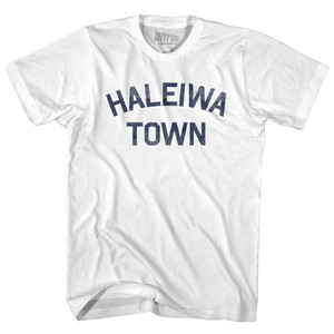 Haleiwa Town Womens Cotton Junior Cut T-Shirt - White