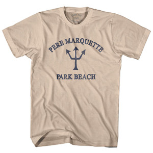 Michigan Pere Marquette Park Beach Trident Adult Cotton T-Shirt by Life on the Strand Michigan Pere Marquette Park Beach Trident Adult Cotton T-Shirt by Life on the Strand
