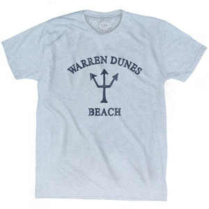 Michigan Warren Dunes Beach Trident Adult Tri-Blend T-Shirt by Life on the Strand