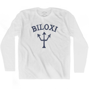 Mississippi Biloxi Trident Adult Cotton Long Sleeve T-Shirt by Life on the Strand Mississippi Biloxi Trident Adult Cotton Long Sleeve T-Shirt by Life on the Strand
