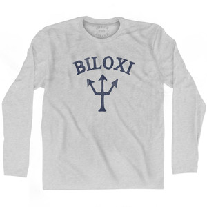Mississippi Biloxi Trident Adult Cotton Long Sleeve T-Shirt by Life on the Strand Mississippi Biloxi Trident Adult Cotton Long Sleeve T-Shirt by Life on the Strand