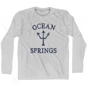 Mississippi Ocean Springs Trident Adult Cotton Long Sleeve T-Shirt by Life on the Strand Mississippi Ocean Springs Trident Adult Cotton Long Sleeve T-Shirt by Life on the Strand