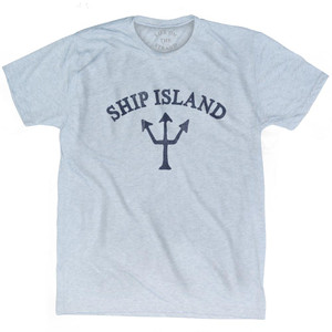 Mississippi Ship Island Trident Adult Tri-Blend T-Shirt by Life on the Strand Mississippi Ship Island Trident Adult Tri-Blend T-Shirt by Life on the Strand