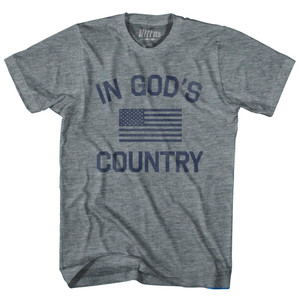 In God's Country Womens Tri-Blend Junior Cut T-Shirt by Ultras
