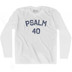 Psalm 40 Adult Cotton Long Sleeve T-Shirt by Ultras