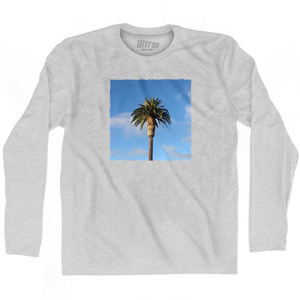 Palm Tree Blue Sky Adult Cotton Long Sleeve T-Shirt by Ultras Palm Tree Blue Sky Adult Cotton Long Sleeve T-Shirt by Ultras