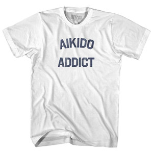 Aikido Addict Adult Cotton T-shirt - White
