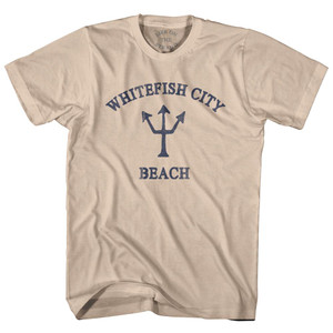 Montana Whitefish City Beach Trident Adult Cotton T-Shirt by Ultras Montana Whitefish City Beach Trident Adult Cotton T-Shirt by Ultras