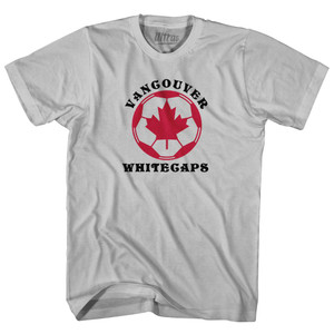 Vancouver Whitecaps Soccer Canada Leaf Ball Logo Adult Cotton T-Shirt by Ultras