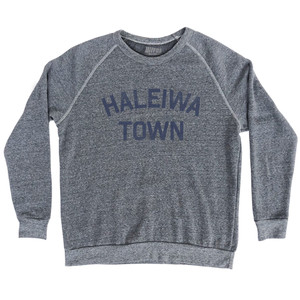 Haleiwa Town Adult Tri-Blend Sweatshirt - Athletic Grey