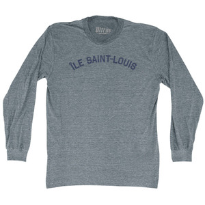 Ile Saint Louis Adult Tri-Blend Long Sleeve T-shirt - Athletic Grey