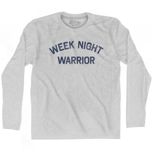 Week Night Warrior Adult Cotton Long Sleeve T-shirt by Ultras Week Night Warrior Adult Cotton Long Sleeve T-shirt by Ultras