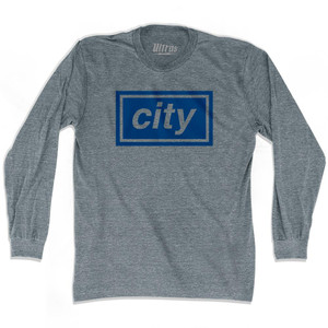 Manchester City Oasis Super Fan Soccer Adult Tri-Blend Long Sleeve T-Shirt by Ultras Manchester City Oasis Super Fan Soccer Adult Tri-Blend Long Sleeve T-Shirt by Ultras
