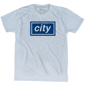 Manchester City Oasis Super Fan Soccer Adult Tri-Blend T-Shirt by Ultras Manchester City Oasis Super Fan Soccer Adult Tri-Blend T-Shirt by Ultras