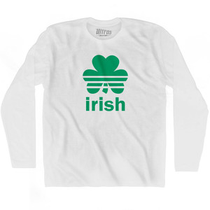 Irish Clover Logo Adult Cotton Long Sleeve T-Shirt by Ultras