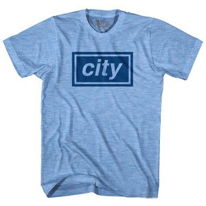 Manchester City Oasis Super Fan Soccer Adult Tri-Blend T-Shirt by Ultras Manchester City Oasis Super Fan Soccer Adult Tri-Blend T-Shirt by Ultras