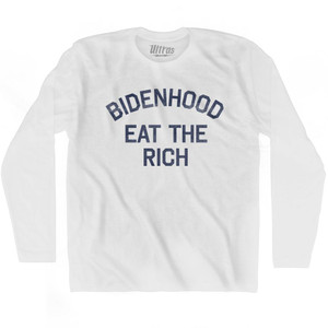 Bidenhood Eat The Rich Adult Cotton Long Sleeve T-Shirt by Ultras