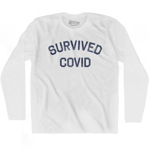 Survived Covid Adult Cotton Long Sleeve T-Shirt by Ultras